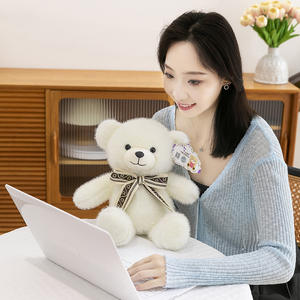 Neuer Superweicher Prinzessinnen-Teddybär mit Stickerei, Plüschtier mit Fliege, Niedliches Kissen, Kuscheltier mit PP-Baumwollfüllung und Netzfutter - Product Image 4