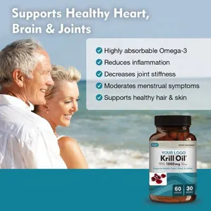 OEM Dietary Supplements Omega 3 EPA DHA 1000mg Softgels 1000 Mg Antarctic Krill Oil Soft Gels Capsules