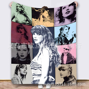 Music Star Album Flannel <b>Blanket</b> Throw <b>Blanket</b> Nap <b>Blanket</b> Breathable Skin Friendly <b>for</b> Winter Warmth Custom Print OEM ODM - Product Image 2