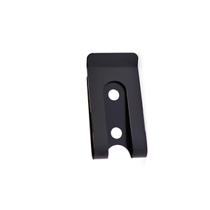 Pince à billets en métal noire personnalisée pour homme avec logo gravé estampé, finition polie - Acier inoxydable et laiton - Product Image 5