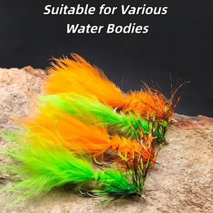 Señuelo de Pesca SNEDA Woolly Bugger con Hackle Fluido y Cola de Marabú Pulsante, Ideal para Pesca de Depredadores - Product Image 5