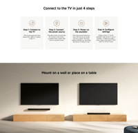 Barra de Sonido 2.0 Ch Pro de Alta Calidad, 84W, 4 Controladores para Coaxial, Óptico y ARC