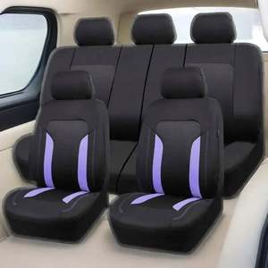 Accessoires automobiles Ensemble complet de housses de siège de voiture en polyester Housses de siège de voiture universelles pour l'intérieur Housses de siège de voiture en tissu - Product Image 2