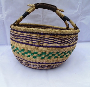 VIET ANH SEDGE Natural Seagrass <b>Storage</b> <b>Baskets</b> <b>Wicker</b> Handmade Containers for Home & Decor - Product Image 1