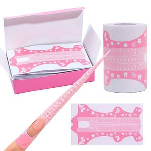 Wholesale Self Adhesive 50-100pcs Rolls Acrylic <b>Nail</b> <b>Extension</b> Pink Aluminum <b>Nail</b> Forms - Product Image 1