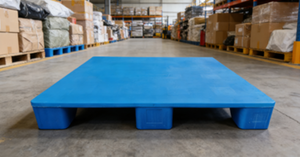 Paleta Euro Reversible <span class=keywords><strong>de</strong></span> HDPE <span class=keywords><strong>de</strong></span> una Sola Cara con Ventilación, Diseño Superior para Flujo <span class=keywords><strong>de</strong></span> Aire y Drenaje, Almacenamiento en Frío, Lavado Frecuente - Product Image 6