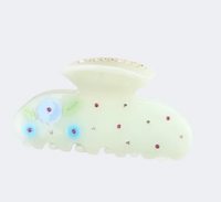 Pince à cheveux en acétate motif requin de dessin animé pour filles avec design fruits frais, accessoire de mariage écologique