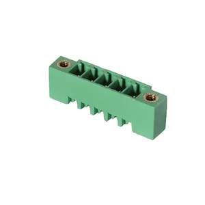 Verde 3,5mm hembra bloque terminal enchufable conector