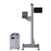 Machine de marquage laser CO2, imprimante laser automatique en ligne, fonctionnement facile pour le codage et l'impression des emballages alimentaires et des boîtes en carton ondulé