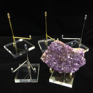 Soporte de exhibición moderno de minerales de acrílico y metal en forma de S: para cristales, piedras, ágata, Roca, fósil, coral - Product Image 5