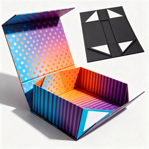 Boîtes rigides en carton ondulé, impression quadricolore, logo personnalisé, poignée en aluminium, fermeture magnétique, boîte cadeau et artisanat en kraft - Product Image 4