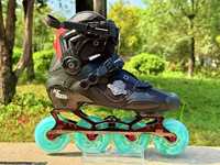 Patins à roulettes professionnels en fibre de carbone pour sports de plein air, avec lumières clignotantes, chaussures de skate, sandales
