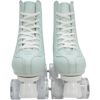 Patins à roulettes montants pour femmes en similicuir, classiques, à double rangée, pour roller derby, avec roues lumineuses en PU, chaussures de patinage