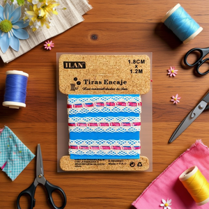 Cinghie in pizzo ILAN 1,8 cm x 1,2 m Correhuela rosa per lavori artigianali - Product Image 2