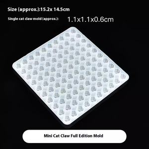 Mini unisexe en plastique patte de chat pleine feuille moule 12 couleurs cristal époxy AB <span class=keywords><strong>colle</strong></span> à la main bricolage résine fromage Cube pâte à modeler <span class=keywords><strong>Slime</strong></span> - Product Image 6