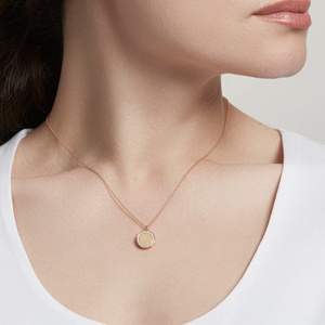 Milskye personalizzato zirconia gioielli di alta qualità 925 argento personalizzato moneta pendente collana