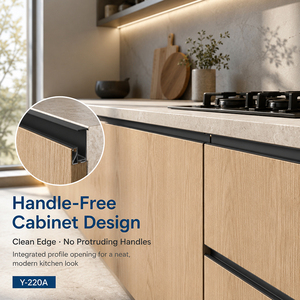 Aluminum Gola Cabinet Handle Embedded Hidden Pulls for Kitchen Cabinet <strong>Wardrobe</strong> <strong>Hardware</strong> - Product Image 4
