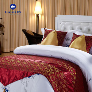 Tope noté 5 étoiles lit décoratif coureur fournisseurs de linge d'hôtel pour hôtel, draps en lin 100% microfibre hôtel à <span class=keywords><strong>new</strong></span> york - Product Image 3