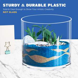 Mini Ronde Acryl Aquarium Lage Prijs Desktop Zebra Aquarium Kleine Cilinder Aquarium Voor Thuis Opslag & Organisatie - Product Image 5