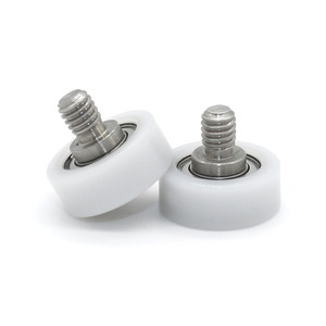 ลูกกลิ้งยางเคลือบ M4 ขนาดเล็กจากโรงงานโดยตรง  รอกพลาสติก POM พร้อมลูกปืน สำหรับประตูและหน้าต่าง  หน้าต่างและลิ้นชัก - Product Image 4