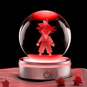 Veilleuse 3D Dragon Ball <span class=keywords><strong>Goku</strong></span>, Ornement LED Lumineux en <span class=keywords><strong>Cristal</strong></span> pour Chambre à Coucher, Cadeau Créatif pour Fête, Anniversaire, Saint-Valentin - Product Image 3