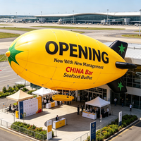 Zeppelin gonflable géant personnalisé en PVC Oxford de 3 m pour publicité extérieure et événements