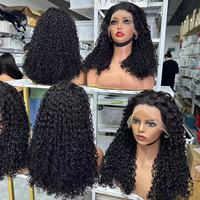 Perruques Bob Courtes en Cheveux Humains Naturels Bouclés Ondulés Vietnamiens Vierge Haute Définition 13x4 Lace Front Pixie Curl Sans Colle