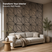 Panneau acoustique en MDF écologique, panneau mural décoratif d'absorption acoustique pour bureau, hôtel, restaurant