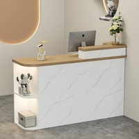 Comptoir de caisse de salon de coiffure de luxe, petit comptoir de bar, comptoir simple pour salon de beauté, bureau d'entreprise, bureau de réception