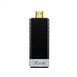 Factory Price Customized logo X96S 4g/32g 2.4G/5.8G Dual WIFI Android 9 4K HD BT 4 LPDDR4 Smart Android TV Stick Dongle