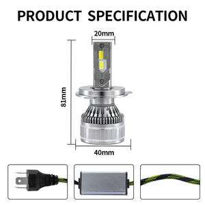 หลอดไฟหน้ารถยนต์ LED ควบคุมผ่านแอพพลิเคชั่น ขายส่งจากโรงงาน กำลังไฟ 65W 12V 2400LM แสงสโตรบ 3000K-6000K สองสี กันน้ำ สำหรับขับขี่ - Product Image 2