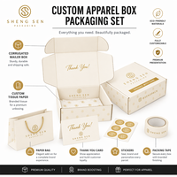 Cajas de Envío Personalizadas con Diseño a Color y Forro de Esponja, con Tiras de Desgarre para un Transporte Conveniente, para Almacenamiento de Calcetines y Compras