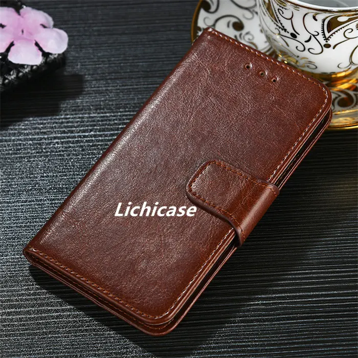 Lichicase dompet dudukan ponsel, tahan guncangan baru untuk TCL 40 XL penutup saku uang