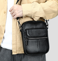 Hoge Kwaliteit Echt Lederen Klassiek Design Luxe Heren Messenger Bag Waterdichte Duurzame Heren Schoudertas
