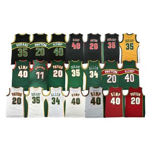 Seattle Super Sonics 2026 para Hombre, Talla 20 #   Gary Payton 40 #   Camiseta <span class=keywords><strong>de</strong></span> Baloncesto <span class=keywords><strong>de</strong></span> Verano Shawn Kemp, Cosida, <span class=keywords><strong>100</strong></span>% Poliéster, para Fanáticos del Deporte - Product Image 1