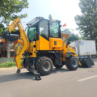 Penjualan Pabrik Backhoe Loader untuk Lanskap, Pekerjaan Tanah, Backhoe Loader Hidrolik Diesel Bertenaga Kuat, Backhoe Excavator Loader