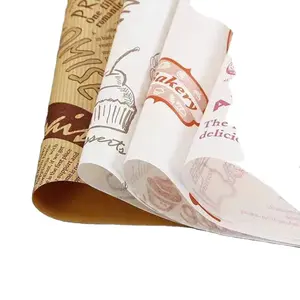 Low Price Sandwich Party Burger Cooked Food Oil-proof Wrapping Paper News Paper Style Food Wrap Tissue Paper With Custom Logo