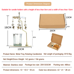 Decorazioni per la cameretta delle bambine: Candelabri a energia solare, lussuosi decori da tavolo per la casa, candele profumate sospese, portacandele - Product Image 6