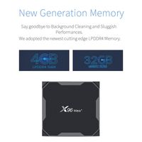Boîtier TV intelligent sans fil 802.11ax 2,4 GHz/5 GHz intégré avec 4 Go/64 Go de RAM/ROM, modèle X96max, prend en charge la souris et le clavier via le port USB