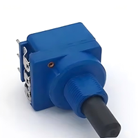 Potentiomètre à double commande BONENS série WH116 B500K 5 broches avec interrupteur rotatif, longueur de l'axe de 16 mm, 1K-2M 20%