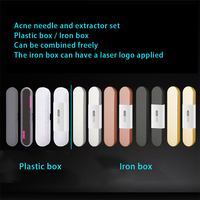 Kit d'outils d'extraction de comédons en acier inoxydable avec pinces à cellules fines et extracteurs d'acné pour le traitement de l'acné, le nettoyage des pores et l'élimination des points noirs sur le nez et le visage en salon