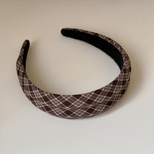 ที่คาดผมลายสก๊อตสไตล์เกาหลีขอบกว้างสำหรับสวมใส่ทุกวัน เครื่องประดับผมแฟชั่น - Product Image 5