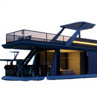 Prix d'usine Boat House Bateau de luxe Bateau préfabriqué en acier aluminium Dock Accueil sur l'eau pour les Offre Spéciale de la famille aux États-Unis