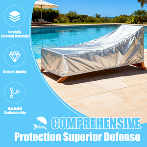 <span class=keywords><strong>Housse</strong></span> <span class=keywords><strong>de</strong></span> chaise longue <span class=keywords><strong>de</strong></span> patio robuste en Oxford 600D avec cordon <span class=keywords><strong>de</strong></span> serrage, écologique, imperméable, résistante aux UV et aux intempéries pour <span class=keywords><strong>jardin</strong></span> - Product Image 3