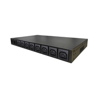 ATS+PDU intelligent 250V 10A IEC C13 Prise verrouillable 8 ports Double alimentation Commutation automatique MQTT SNMP HTTPS pour rack de serveur Personnalisable