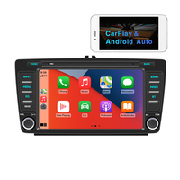 Autoradio Android 4 cœurs avec écran HD 7 pouces, WiFi, Carplay sans fil, Android Auto, radio FM, compatible Apple et Android pour Skoda Octavia 2012