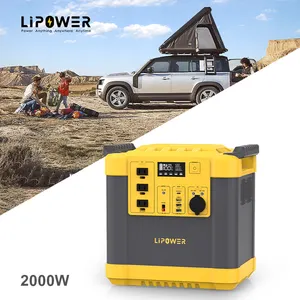 Lipower 2kw portable power station Power Station Generator outdoors camping Travel lifepo4 Battery Mini Solar Energy power gener