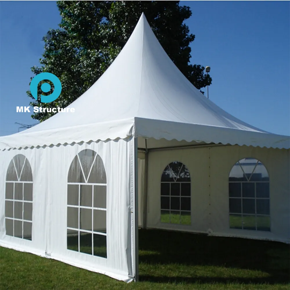 Đám cưới ngoài trời bên marquee nhôm mái đầu gazebo tán 5x5m chùa Lều sự kiện