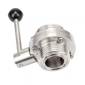 WZ सेनेटरी स्टेनलेस स्टील 304 316 316L वेल्ड Clamped धागा तितली वाल्व मैनुअल तितली वाल्व दीन 3A एसएमएस - Product Image 3