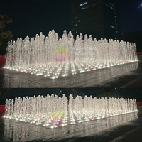 Piste de danse LED interactive carrée moderne et populaire, fontaine musicale extérieure colorée pour le plaisir